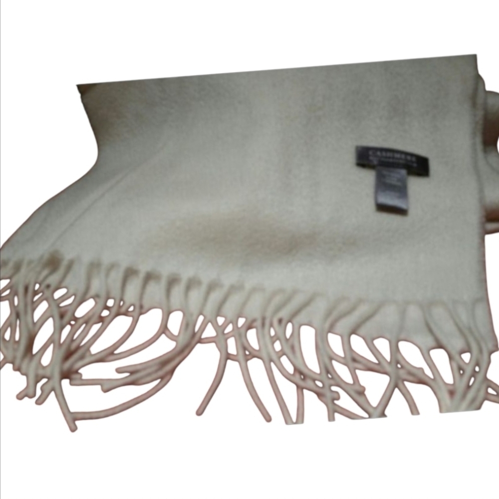 Charter Club, Cashmere White Scarf  65"X 11" NEW